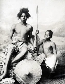 Dres Prints: Young Egyptian warriors with spear