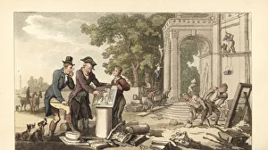 Images Dated 7th June 2019: Young English gentleman constructing a stately home