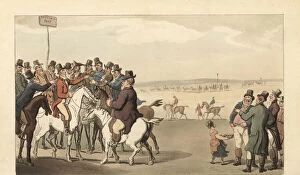 Lute Gallery: Young English gentleman gambling at Newmarket racetrack