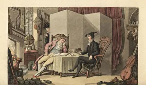 Images Dated 7th June 2019: Young gentleman in his rooms at university