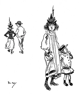 Annoyance Gallery: Young girl on Bank Holiday unhappy that a lady has same hat