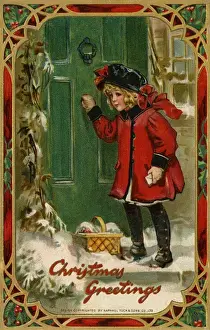 Young girl bearing gifts