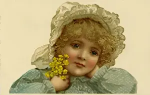 Posy Prints: Young girl with buttercups