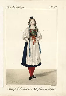 Young girl of the Canton of Schaffhausen