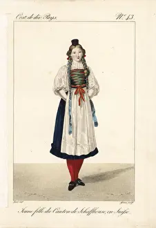 Toque Prints: Young girl of the Canton of Schaffhausen