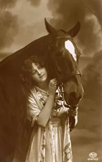 Images Dated 11th November 2011: A Young Girl and her favourite horse