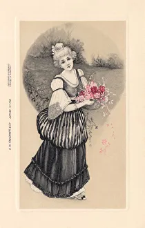 Young Girl with Flowers