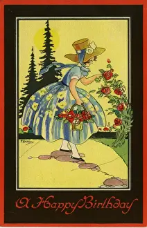 Young girl in a garden