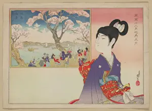 Blossoming Prints: A young girl holding a doll remembers the revelry during a f