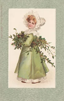 Young Girl with Holly