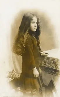 Young girl with long dark hair