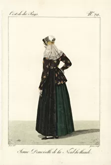 Young girl of North Holland, Netherlands, 19th century
