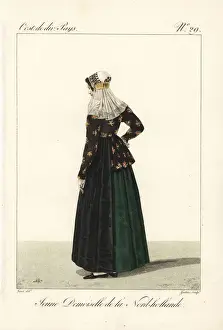Divers Prints: Young girl of North Holland, Netherlands, 19th century