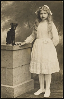 Young Girl and Pet Dog