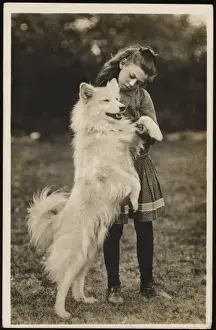 Young Girl and Pet Dog