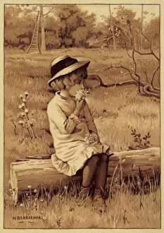 Images Dated 27th February 2012: Young girl with a posy