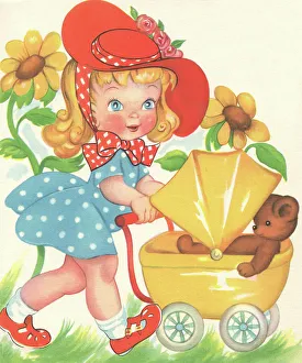 Young Girl with Pram