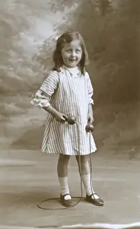 Young girl with a skipping rope