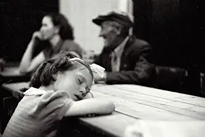 Bored Prints: Young girl sleeping on table