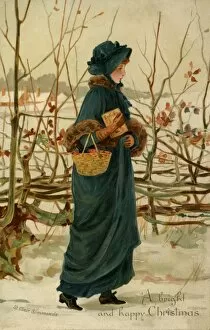 Young girl in a winter scene