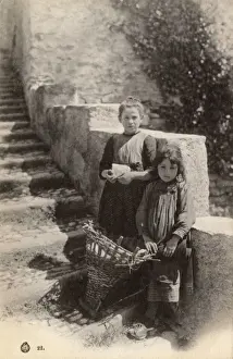 Como Prints: Two young girls from Como, Italy