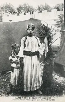 Young Greek Girls in Thessaloniki, Greece