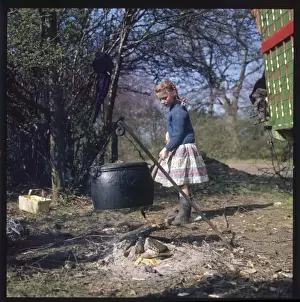 Young Gypsy Girl & Pot
