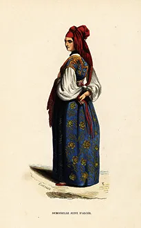 Auguste Wahlen Prints: Young Jewish woman of Algiers, Algeria