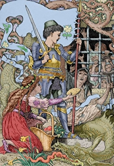 The Young King. Illustration by Walter Crane (1845-1915). Co The Young King. Illustration by Walter Crane (1845-1915). Co