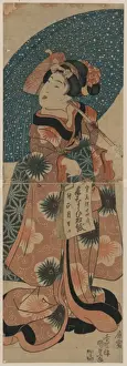 Young lady carrying a calendar