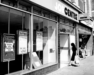Greeley Prints: Young lady entering Job Centre, West Ealing, London