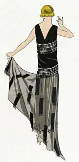 Uneven Prints: Young lady in evening dress by Jenny