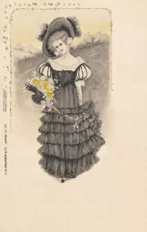 Chiffon Collection: Young lady with Flowers