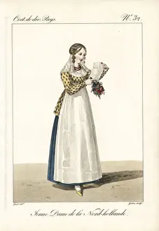 Young lady of North Holland, Netherlands, 19th century