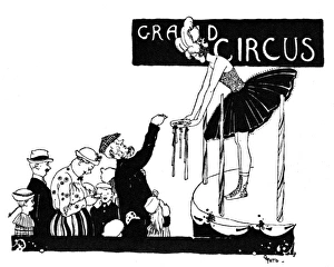 Images Dated 26th July 2016: Young lady taking money from audience at the grand circus
