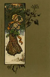 Young lady in a winter scene