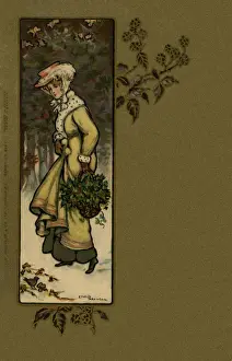 Young lady in a winter scene