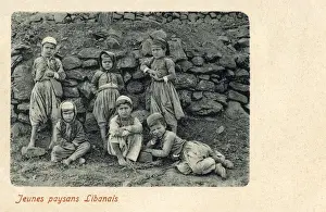 Six Young Lebanese Boys pose for a photograph