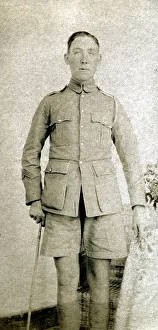 Young man in army uniform - possibly in North Africa