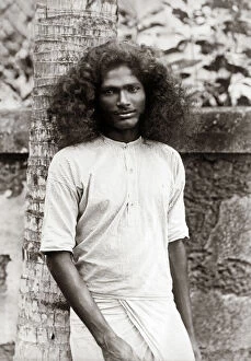 Ceylon Gallery: Young man, Ceylon, (Sri Lanka), circa 1880s