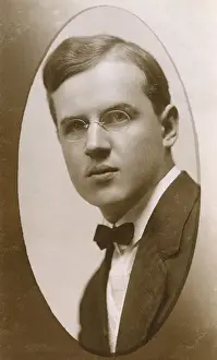 Pince Prints: Young man in head and shoulders portrait, USA