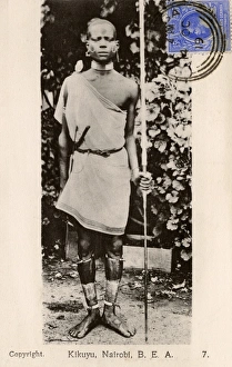 Adorned Gallery: A Young man of the Kenyan Kikuyu Tribe, East Africa
