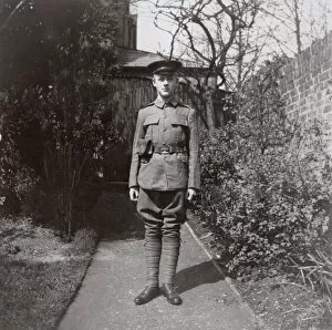 Puttees Collection: Young man from Marlborough College in OTC uniform