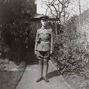 Schoolboys Prints: Young man from Marlborough College in OTC uniform