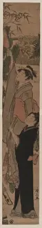 Badminton Prints: Young man playing badminton