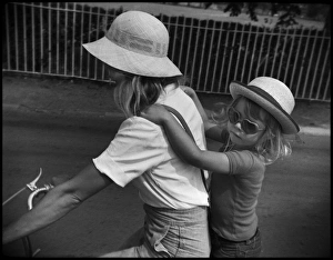 Images Dated 6th October 2015: Young mother and child on bicycle, UK