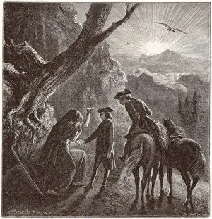Teller Collection: Young Napoleon has his fortune told by a gipsy