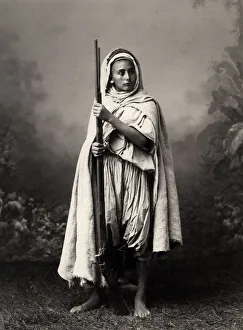 Buidling Prints: Young North African soldier with his gun