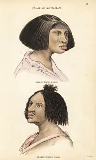Ethnology Prints: Young Nubian woman and Ababde man