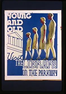 Parkway Prints: Young and old visit the library on the parkway
